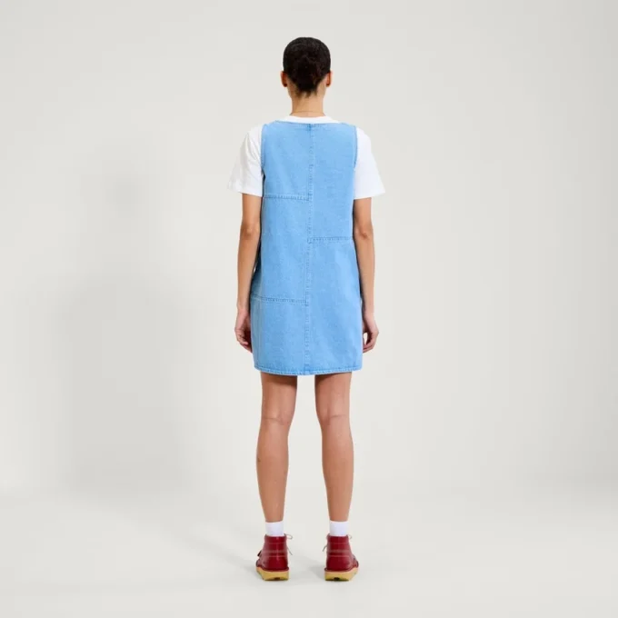 Kickers Classic Denim Mini Dress Blue för vuxna kvinnor Kickers Classic Denim Mini Dress Blue för vuxna kvinnor