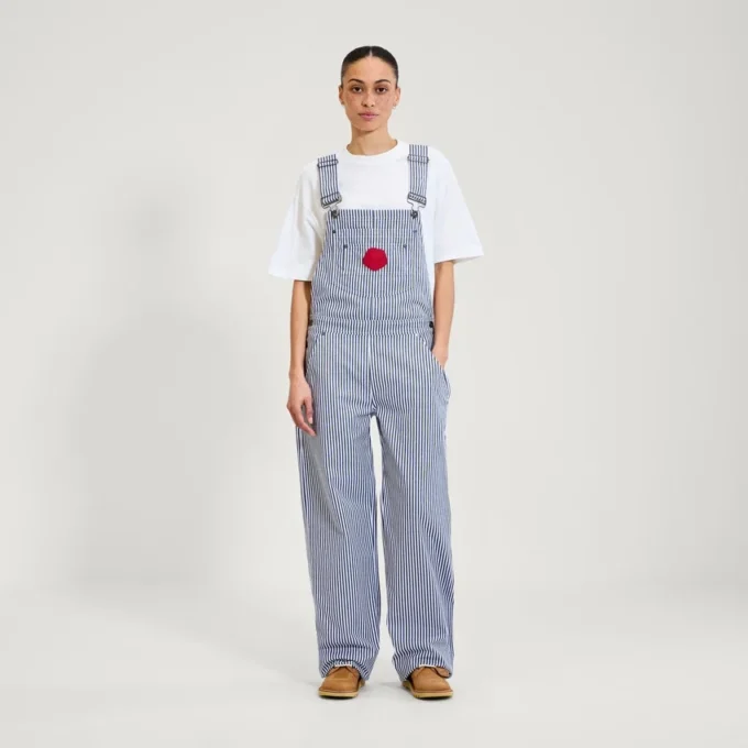 Kickers Classic Dungaree för vuxna kvinnor, blå/vit Kickers Classic Dungaree för vuxna kvinnor, blå/vit