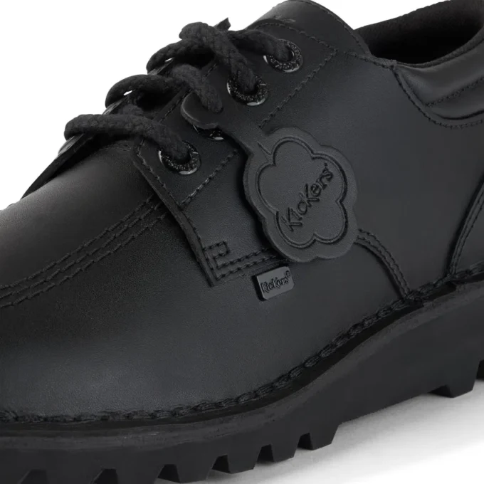 Kickers Classic Kick Lo Padded Leather för vuxna män, svart Kickers Classic Kick Lo Padded Leather för vuxna män, svart