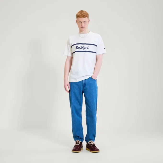 Kickers Classic kortärmad T-shirt för vuxna män, vit