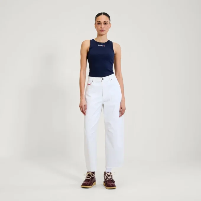 Kickers Classic Ribbed Vest Navy för vuxna kvinnor Kickers Classic Ribbed Vest Navy för vuxna kvinnor