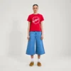 Kickers Classic Skinny T-shirt för vuxna kvinnor, röd Kickers Classic Skinny T-shirt för vuxna kvinnor, röd