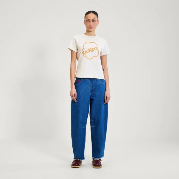 Kickers Classic Skinny T-shirt för vuxna kvinnor, vit Kickers Classic Skinny T-shirt för vuxna kvinnor, vit