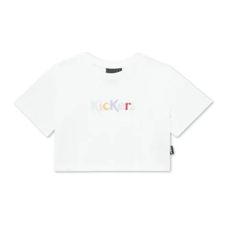 Kickers Classic T-shirt med rund hals för vuxna kvinnor, vit