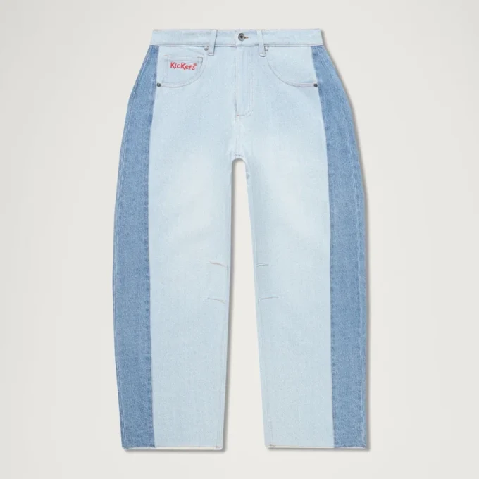 Kickers Classic Wide Leg Barrel Jean blå för vuxna kvinnor Kickers Classic Wide Leg Barrel Jean blå för vuxna kvinnor