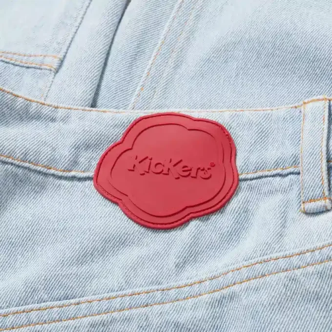 Kickers Classic Wide Leg Barrel Jean blå för vuxna kvinnor Kickers Classic Wide Leg Barrel Jean blå för vuxna kvinnor