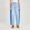Kickers Classic Wide Leg Barrel Jean blå för vuxna kvinnor Kickers Classic Wide Leg Barrel Jean blå för vuxna kvinnor