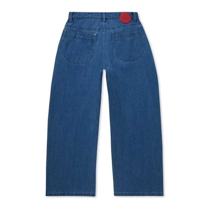 Kickers Classic Wide Leg Jean blå för vuxna kvinnor Kickers Classic Wide Leg Jean blå för vuxna kvinnor