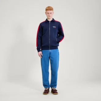 Kickers Classic Zip Through Knit Navy för vuxna män