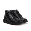 Kickers Kick Hi Croc läderkängor för vuxna, unisex, svarta