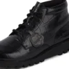 Kickers Kick Hi Croc läderkängor för vuxna, unisex, svarta