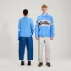 Kickers klassisk stickad tröja med dragkedja, unisex för vuxna, blå Kickers klassisk stickad tröja med dragkedja, unisex för vuxna, blå