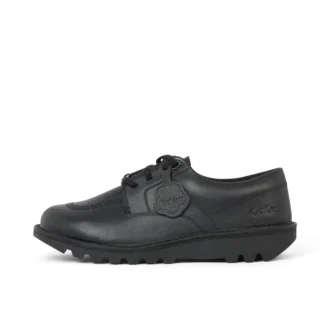 Kickers Tumble i svart läder för vuxna, unisex