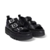 Knox Lo Buckle lädersandal för vuxna kvinnor, svart Knox Lo Buckle lädersandal för vuxna kvinnor, svart