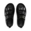 Knox Lo Buckle lädersandal för vuxna kvinnor, svart Knox Lo Buckle lädersandal för vuxna kvinnor, svart