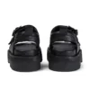Knox Lo Buckle lädersandal för vuxna kvinnor, svart Knox Lo Buckle lädersandal för vuxna kvinnor, svart