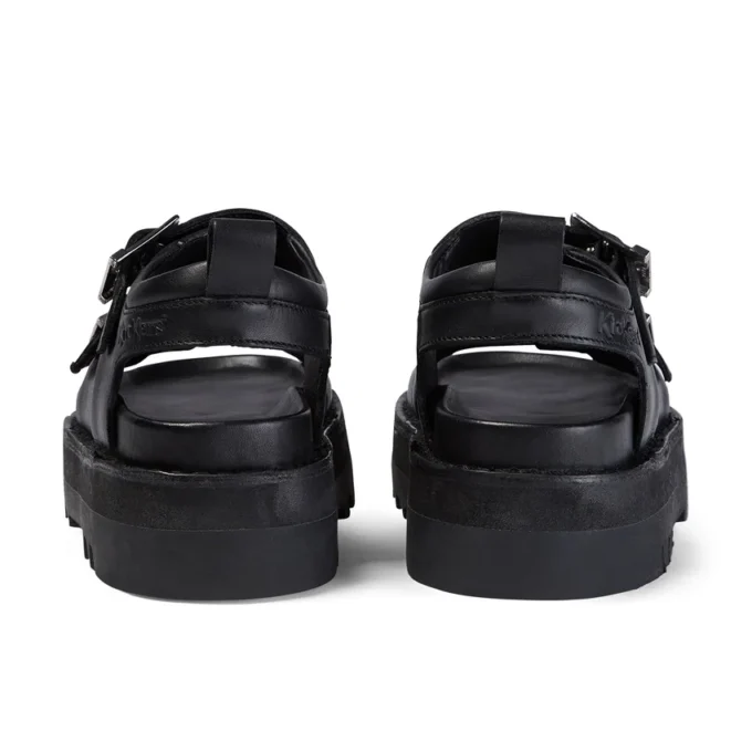 Knox Lo Buckle lädersandal för vuxna kvinnor, svart Knox Lo Buckle lädersandal för vuxna kvinnor, svart