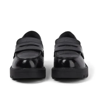 Kori Loafer Croc i svart läder för vuxna kvinnor