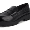 Kori Loafer Croc i svart läder för vuxna kvinnor Kori Loafer Croc i svart läder för vuxna kvinnor