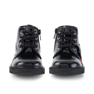Spädbarn Unisex Kick Hi Zip Lackläder Svart