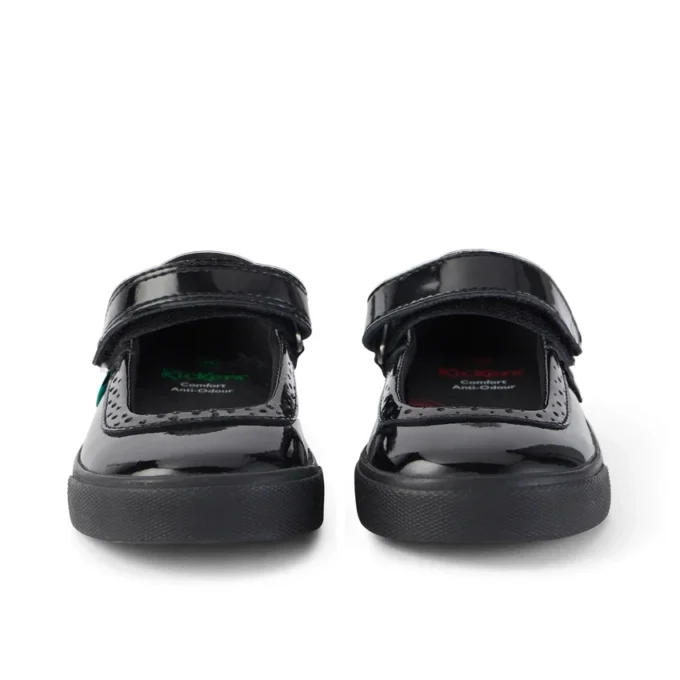 Tovni Brogue MJ lackläder svart för små flickor Tovni Brogue MJ lackläder svart för små flickor