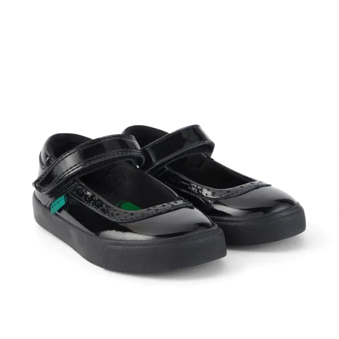 Tovni Brogue MJ lackläder svart för små flickor Tovni Brogue MJ lackläder svart för små flickor