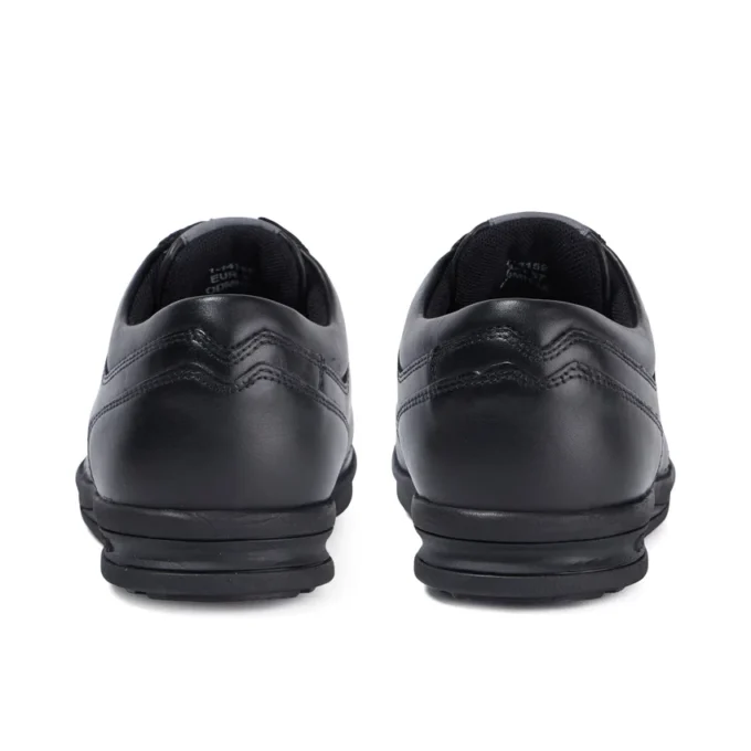 Troiko Lace i läder för ungdomar, svart