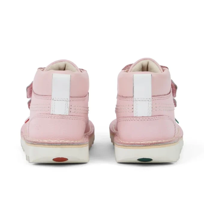 Unisex Kick Hi Roll-läderstövlar för spädbarn, ljusrosa