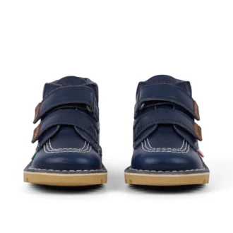 Unisex Kick Hi Roll-stövlar i läder, marinblå, för spädbarn