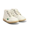 Unisex Kick Hi Zip för spädbarn, läderalternativ, vit