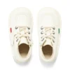 Unisex Kick Hi Zip för spädbarn, läderalternativ, vit