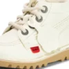 Unisex Kick Hi Zip för spädbarn, läderalternativ, vit