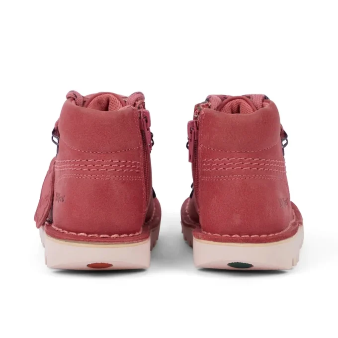 Unisex-kängor för spädbarn Kick Hi Explore i rosa läder