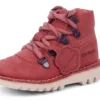 Unisex-kängor för spädbarn Kick Hi Explore i rosa läder