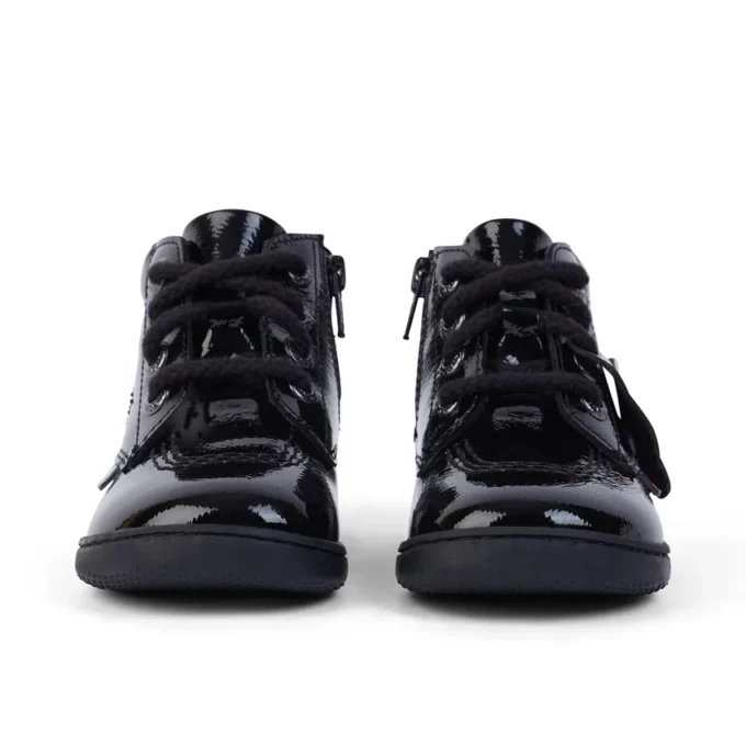 Unisex Playflex Hi Crinkle lackläder för spädbarn, svart