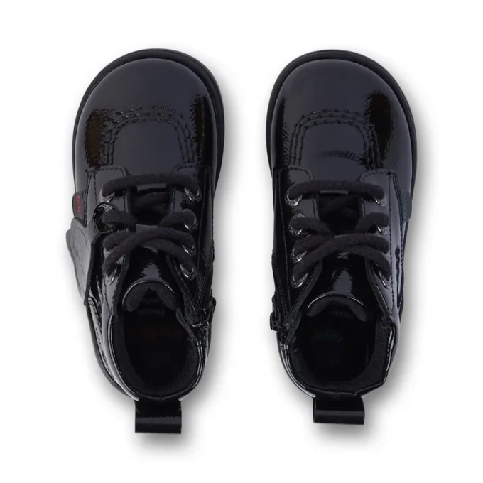 Unisex Playflex Hi Crinkle lackläder för spädbarn, svart