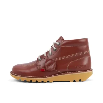 Vuxen Unisex Kick Hi Läder Mörkbrunt