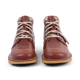 Vuxen Unisex Kick Hi Läder Mörkbrunt