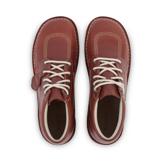 Vuxen Unisex Kick Hi Läder Mörkbrunt
