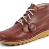 Vuxen Unisex Kick Hi Läder Mörkbrunt