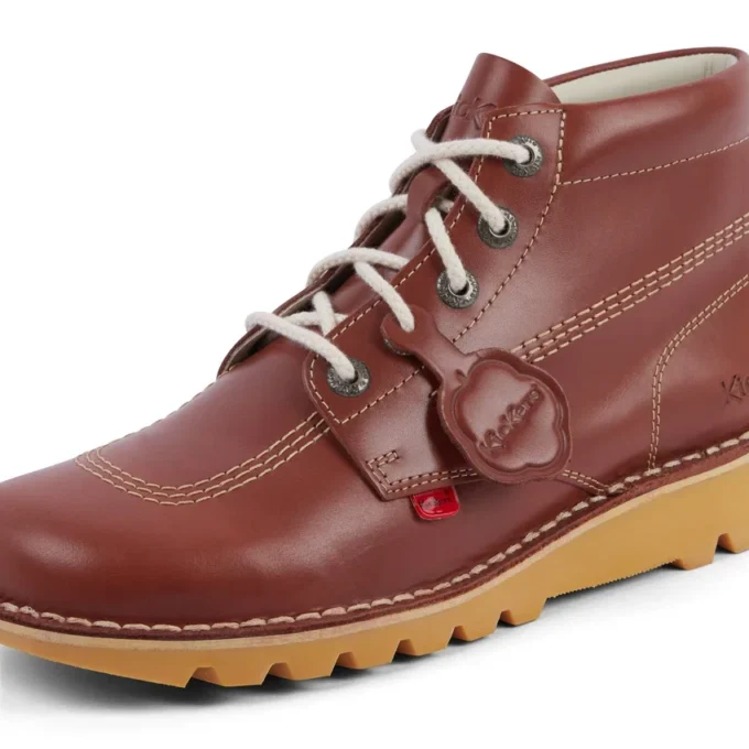 Vuxen Unisex Kick Hi Läder Mörkbrunt