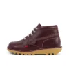 Vuxen Unisex Kick Hi Läder Mörkröd