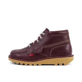 Vuxen Unisex Kick Hi Läder Mörkröd