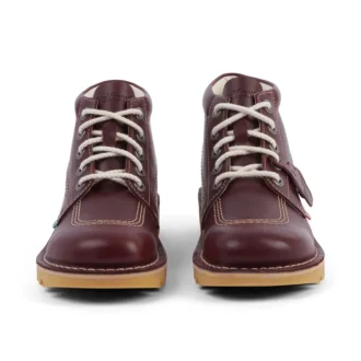 Vuxen Unisex Kick Hi Läder Mörkröd