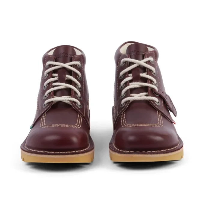 Vuxen Unisex Kick Hi Läder Mörkröd