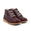 Vuxen Unisex Kick Hi Läder Mörkröd