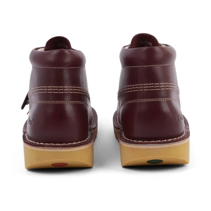 Vuxen Unisex Kick Hi Läder Mörkröd
