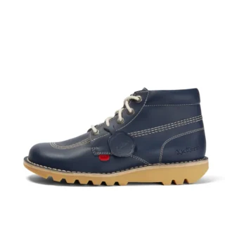Vuxen Unisex Kick Hi Läderalternativ Marinblå