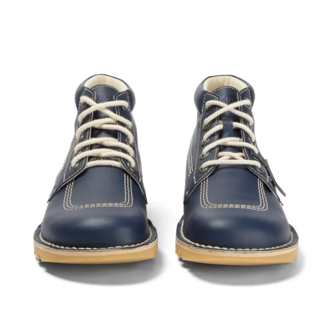 Vuxen Unisex Kick Hi Läderalternativ Marinblå