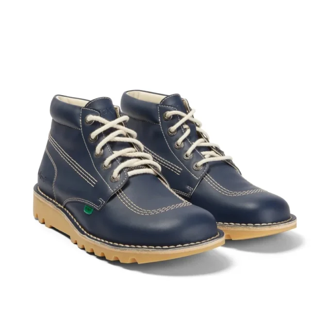 Vuxen Unisex Kick Hi Läderalternativ Marinblå